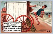 1907 DON'T FORGET THE NUMBER OF YOUR BATHING MACHINE*SEASIDE*BEACH*CABANA*HUMOR picture