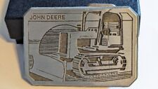 John Deere Construction Utility Crawler Dozer Bulldozer Belt Buckle 1983 New NOS picture