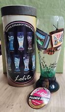 Lolita Hand Painted Beer Pilsner Glass “After The Game” New In Box picture