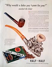 1941 Half & Half Buckingham & Cut Plug Smoking Pipe Tobacco Vintage Print Ad picture
