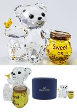 Genuine SWAROVSKI 5491970 Crystal Kris Bear Figurine Sweet As Honey Pot & Bee picture
