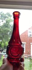 Vintage MCM Fenton-Inspired Ruby Red Vintage Glass 9.25” Vase picture