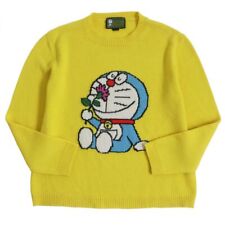 GUCCI×DORAEMON Collab Crew Neck Long Sleeve Knit Yellow XL size picture
