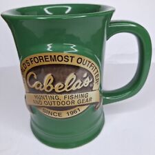Huge Cabelas LG Stein Mug Cup TEXAS Green SportingGoods Hunting Fishing Outdoor  picture