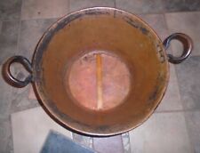 Antique COPPER Bottom Hammered Candy Kettle Cauldron Pot Vat ~ Large Unusual picture