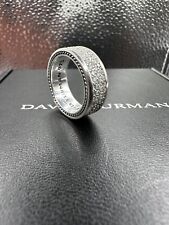 David Yurman Sterling Silver 925 Streamline 3 Row 1.92ct Pave Diamond Ring S 10 picture