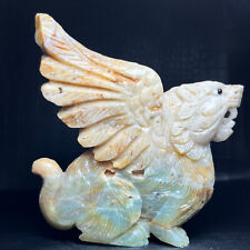 457g Natural Crystal Specimen. Amazon Stone. Hand-carved The Fly Tiger.Gift.Q7 picture