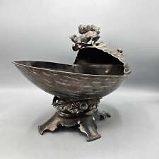Antique Middletown Silver Plate Company Nut Form Bowl Oak Branches & Squirrel picture