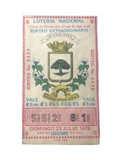 Costa Rica old lottery ticket LOTERIA POPULAR J.P.S. July 23th, 1978. Lot 2439. picture