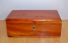Lockable Antique LANE Wooden Cedar Chest with KEY Jewelry Trinket Box picture