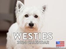 Westie West Highland Terrier Dog Breed Gifts 2024 Wall Calendar picture