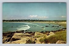 Newport RI-Rhode Island, Panoramic Easton's Beach, Antique Vintage Postcard picture