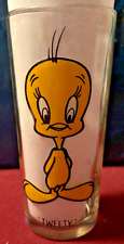 NOS 1973 TWEETY BIRD Looney Tunes Pepsi Collector Series Glass Warner Bros VTG picture