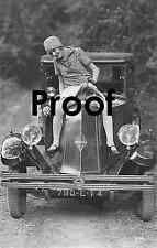French Teasing  Naughty Sassy Girl Photo Antique Automobile Car   1910-20's   picture