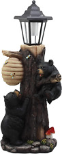 Ebros Large Climbing Black Bear Cubs Reaching for Honeycomb Beehive LED Path Lig picture