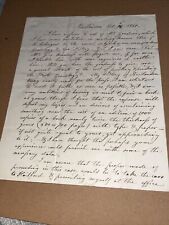 1851 Frances Manwaring Caulkins Letter New London CT Historian Author Genealogy picture