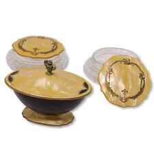 3pc Art Deco Pyralin Celluloid Powder Trinket Jewelry Box Antique 1920's picture
