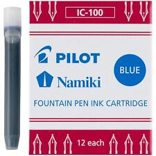 PILOT Namiki IC100 Fountain Pen Ink Cartridges Blue 12-Pack (69101) picture