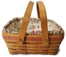 Longaberger Vintage 1992 Mothers Day Basket, Liner, Protector 10.5”x10.5”x4.5” picture