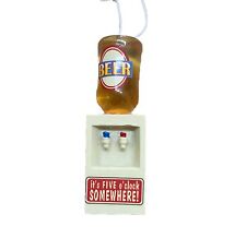 Its Five O'Clock Somewhere  Christmas Ornament Fun Beer Cooler Gift NWT picture