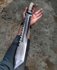 WILD CUSTOM HANDMADE 18 INCHES LONG IN ACID BLACK STEEL HUNTING PERFECT BOWIE picture