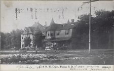 Huron, SD: 1908 C&NW Train Depot - Vintage Beadle County, South Dakota Postcard picture