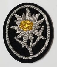 WWI WW2 German Elite Hand sewn Edelweiss mountain climber patch w RZM tag picture