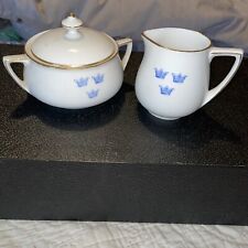 3 crown porcelain Rostrand Of Sweden Cream And Sugar picture