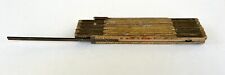 Vintage LUFKIN No X46 Carpenter Folding Extension Rule Ruler Brass Wood 72