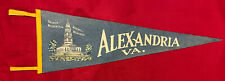 Vintage Alexandria Virginia 27 Inch Pennant George Washington Masonic Memorial picture