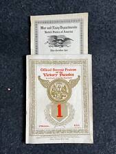 1919 WWI Big Red One Official Victory Parade Pamphlet and Souvenir - Original W picture