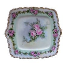 Delinieres & Co. Limoges France 1900 Hand Painted Wild Pink Roses Floral Handle picture