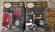 Funko Pops Batman 288 Dammed + Batman 283 Red Death Lot W/ Pop Protectors  picture