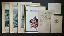 Vintage Lot of 6  1894-1972 France Menus 3 Restaurant & 3 CGT French Line picture