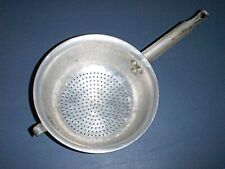 Vintage Aluminum 2 Qt Vegetable/Pasta Strainer Colander with Handle and Pan Hook picture