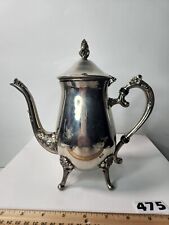 Teapot Fancy Decorative Silvertone Or Aluminum 9