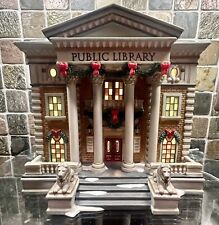 Dept 56 Christmas In The City Hudson Public Library Mint Condition. picture