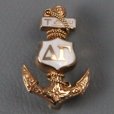 Delta Gamma Sorority Pin 10k Gold 1960 Badge Detailed filigree anchor 5/8ths