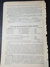 Original 1894 train report FLINT & PERE MARQUETTE RAILROAD Monroe Ludington MI  picture