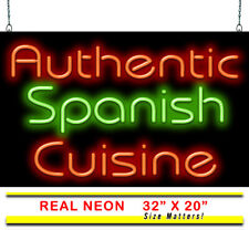 Authentic Spanish Cuisine Neon Sign | Jantec | 32