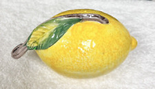 Vintage Italian Extra Large Lemon Display Hanger Detailed Pottery Hand Painted picture