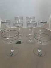 8 Lenox Crystal Moonspun Crystal 4 Different Types 2 Of Ea Size See Photos picture