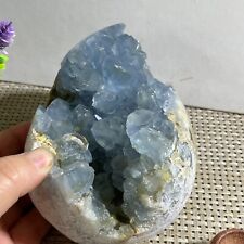 1928g  Restoration of Natural Blue Celestial Crystal Cave Mineral Samples h139 picture