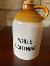 VINTAGE WHITE LIGHTENING JUG WITH CORK - 5 1/4