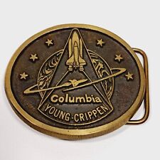 Columbia Space Shuttle Young-Crippen Astronauts Solid Brass Belt Buckle picture