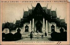 1929 HAMBURG-AMERICAN LINE RESOLUT CRUISE BANGKOK TEMPLE PAK NAM POSTCARD 36-226 picture