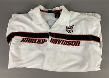 harley davidson motorcycles snap front embroidered Spell Out work shirt XL picture