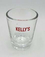 Vintage KELLY’s Bar Souvenir Clear shot glass With Red Design picture