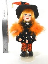 Halloween Red Head Witch Porcelain Doll w/ Stand - Collector's Choice (2004) picture