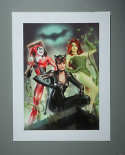 HAND SIGNED Alex Garner SOLD OUT Batman Sideshow Art Print Catwoman Harley Quinn picture